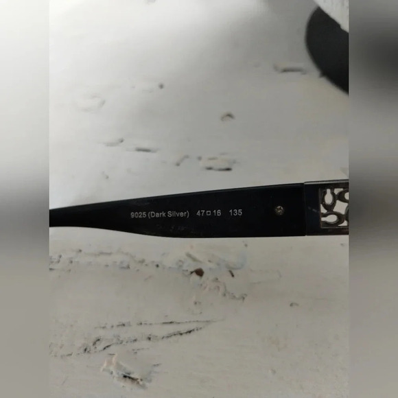 Coach Reina Eyeglasses‎ and Case with Cleaning Cloth Dark Silver Monogram Luxury - Picture 8 of 8